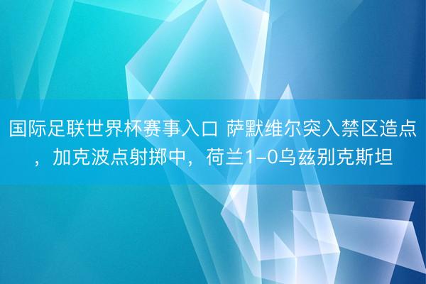 国际足联世界杯赛事入口 萨默维尔突入禁区造点，加克波点射掷中，荷兰1-0乌兹别克斯坦