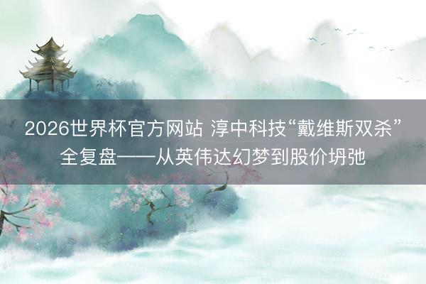 2026世界杯官方网站 淳中科技“戴维斯双杀”全复盘——从英伟达幻梦到股价坍弛